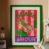 AFFICHE A3 GRAND AMOUR LEOPARD
