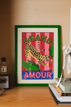 AFFICHE A3 GRAND AMOUR LEOPARD