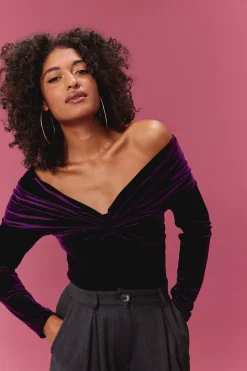 BODY BEATRICE VELOURS PURPLE