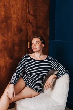 BODY HUGO RAYURES NAVY