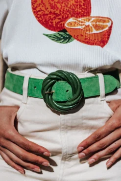 CEINTURE TORSADE SUEDE GREEN