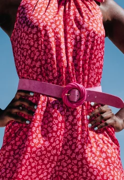 CEINTURE TORSADE SUEDE PINK
