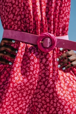 CEINTURE TORSADE SUEDE PINK