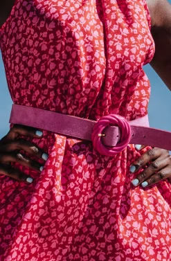 CEINTURE TORSADE SUEDE PINK
