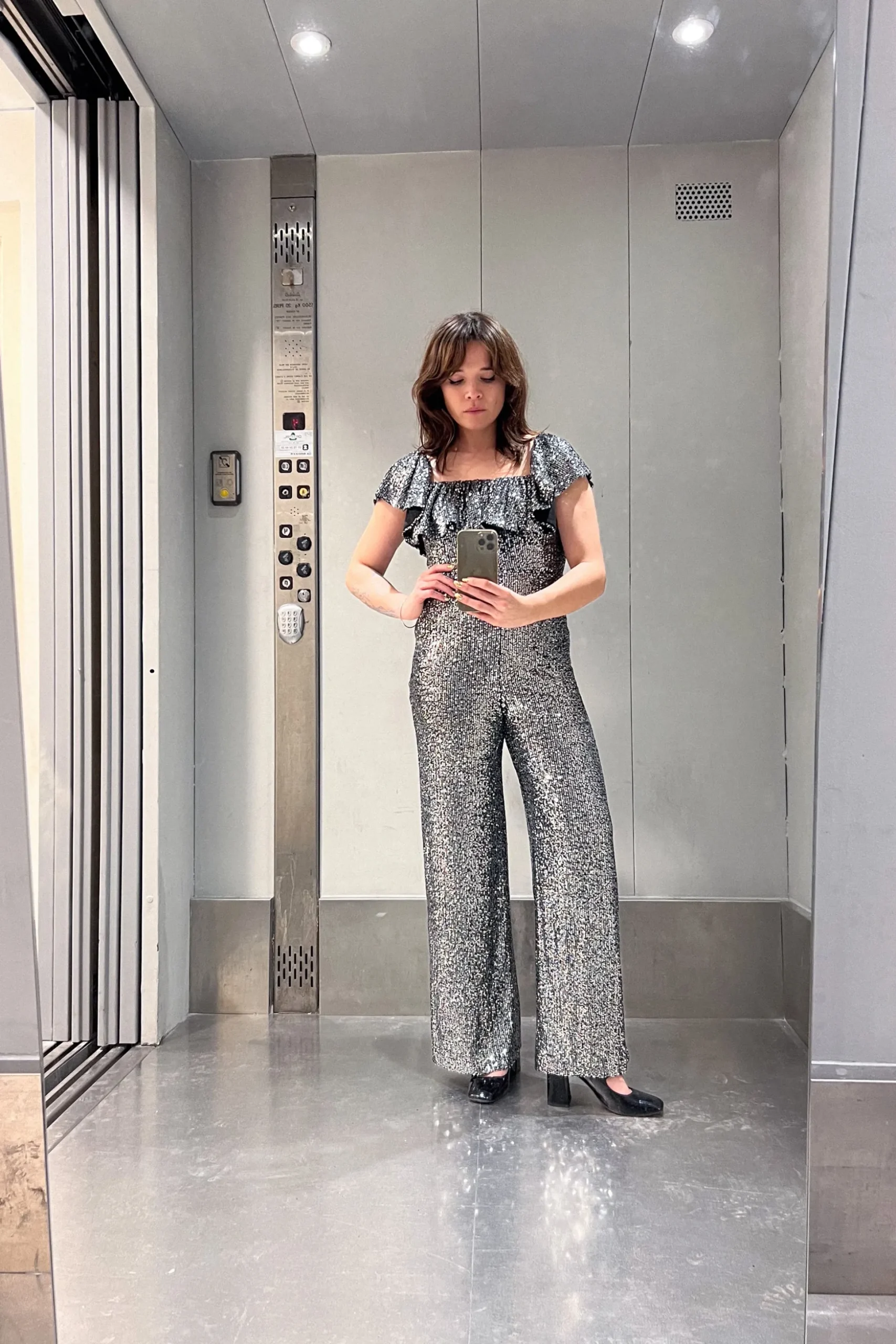 COMBI MONICA SEQUINS ARGENTE