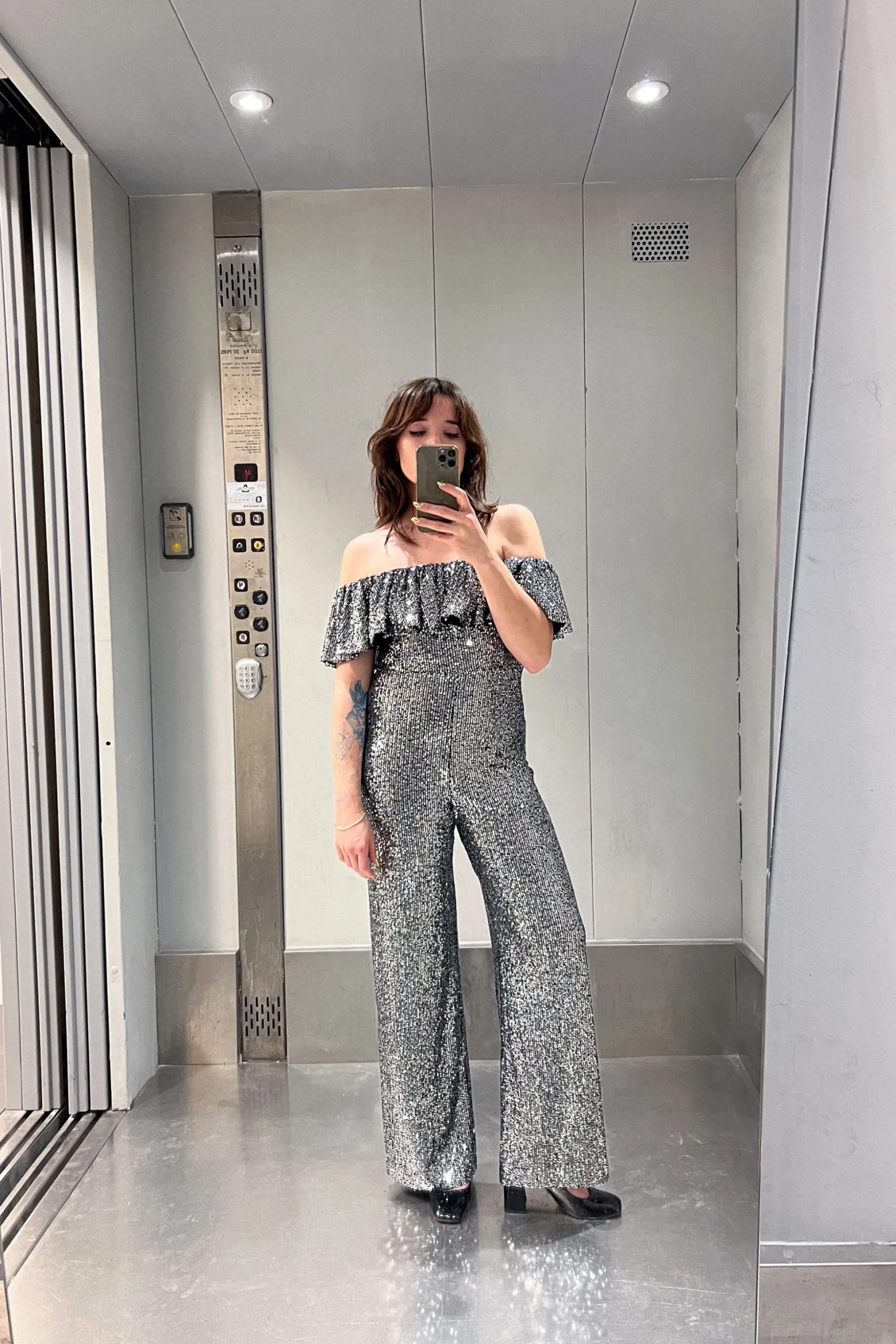 COMBI MONICA SEQUINS ARGENTE