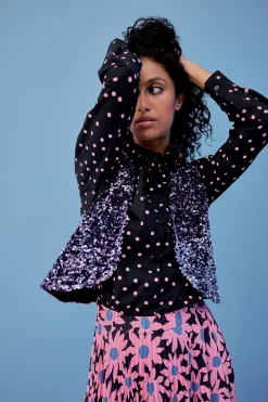 GILET RAVEL SEQUINS LILAS