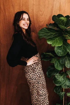 JUPE ANAELLE LEOPARD