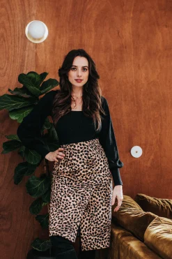 JUPE ANAELLE LEOPARD