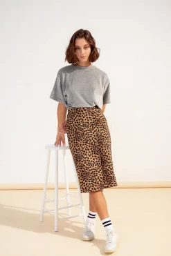 JUPE ANAELLE LEOPARD