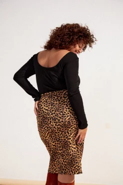 JUPE ANAELLE LEOPARD