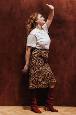 JUPE ANAELLE LEOPARD
