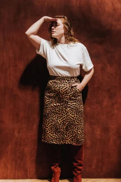 JUPE ANAELLE LEOPARD