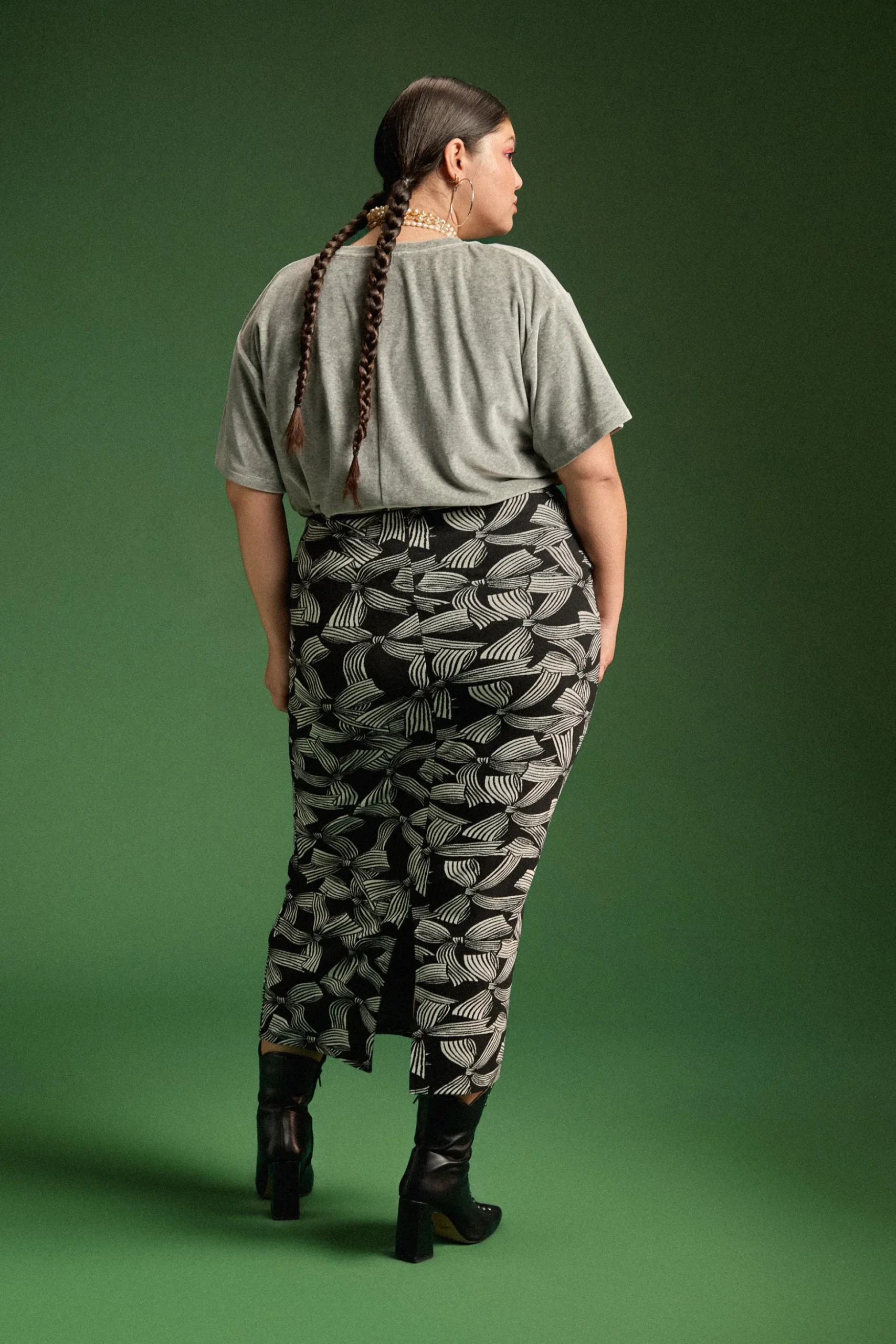 JUPE SARAH RUBANS MONOCHROMES