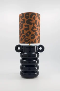 LAMPE ALI LEOPARD & BLEU MARINE