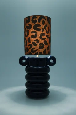 LAMPE ALI LEOPARD & BLEU MARINE