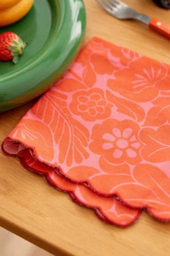 LOT DE 2 SERVIETTES KATE ANEMONE PINK