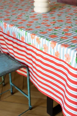 NAPPE AMELIA BLUE FLOWERS STRIPES