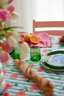 NAPPE AMELIA BLUE FLOWERS STRIPES