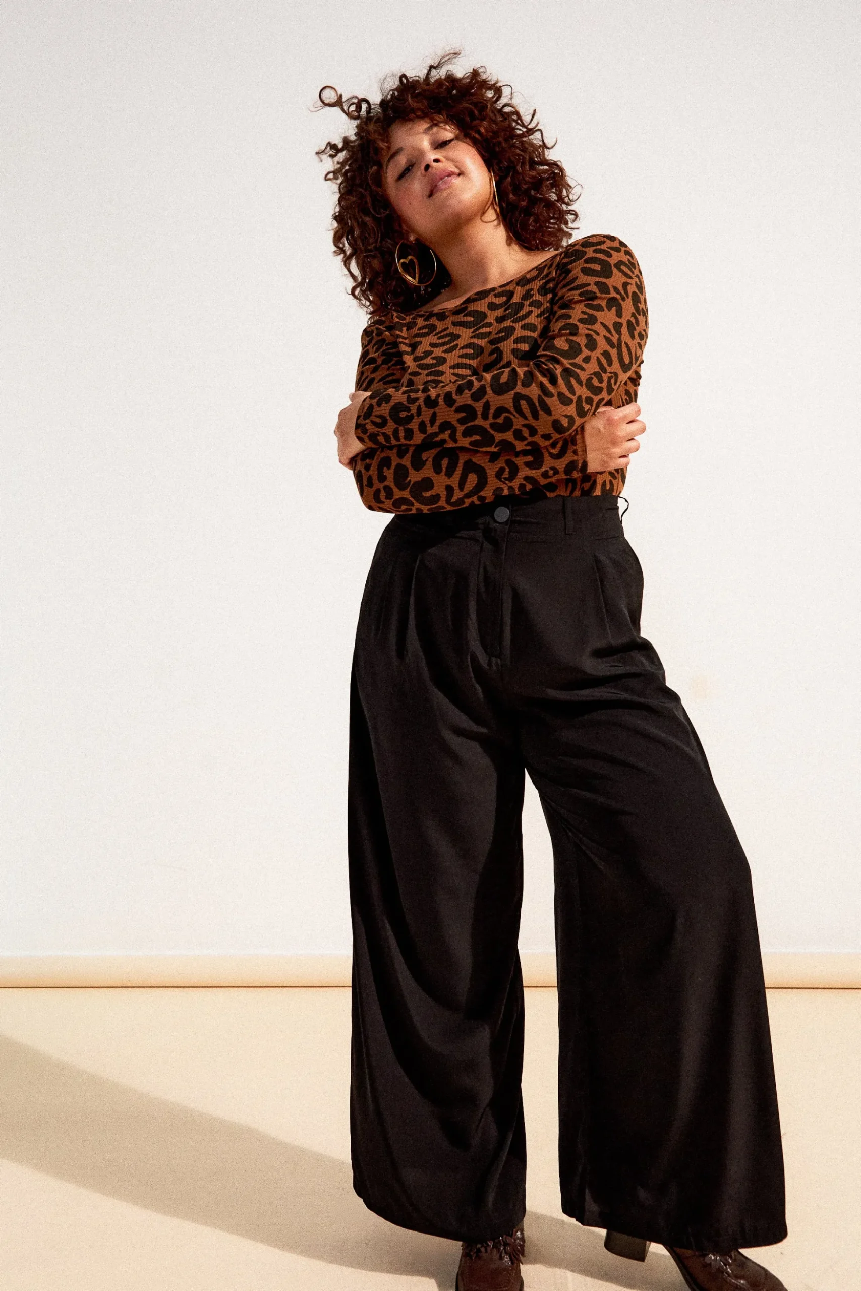 PANTALON HARYA FLUIDE NOIR