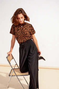 PANTALON HARYA FLUIDE NOIR