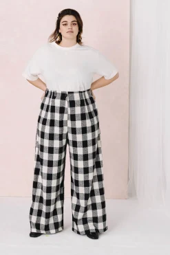 PANTALON HARYA VICHY NOIR & BLANC
