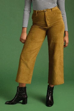 PANTALON NELSON VELOURS KAKI