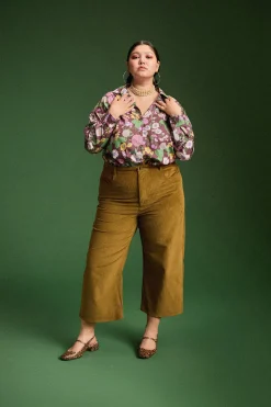 PANTALON NELSON VELOURS KAKI