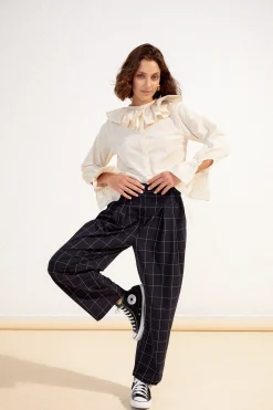 PANTALON NEW NOE CARREAUX NAVY