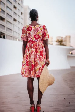 ROBE FRIDA IRIS COQUELICOT