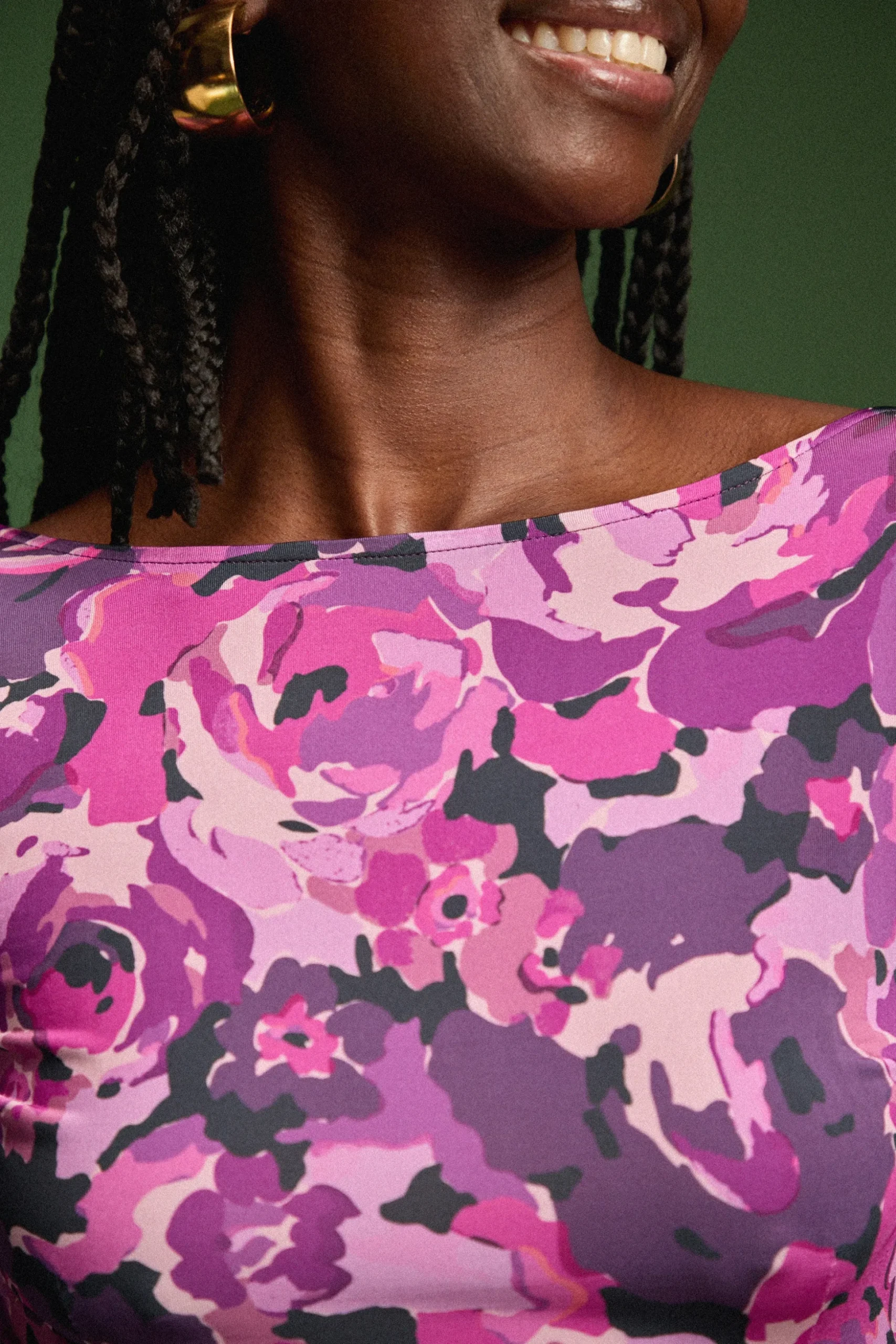 ROBE MADISON PURPLE FLOWERS