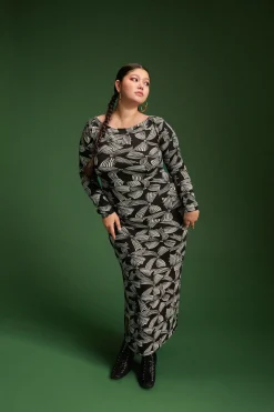 ROBE MADISON RUBANS MONOCHROMES