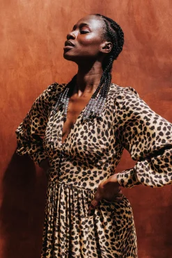 ROBE NATACHA LEOPARD