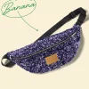 SAC BANANA SEQUINS LILAS