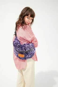 SAC BANANA SEQUINS LILAS