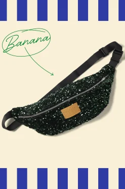 SAC BANANA SEQUINS VERTS