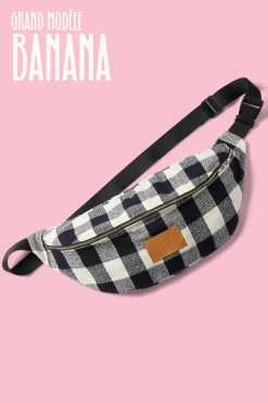 SAC BANANA VICHY NOIR