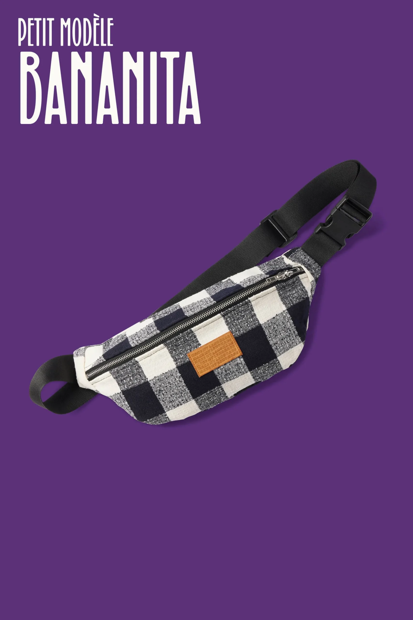 SAC BANANITA VICHY NOIR