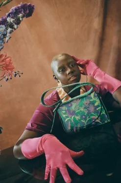 SAC GINA FLEURS DAMASSÉ