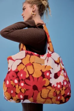 SAC MOUMOUTE FLEURS ORANGE