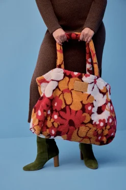 SAC MOUMOUTE FLEURS ORANGE