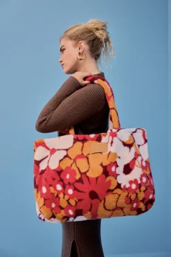 SAC MOUMOUTE FLEURS ORANGE