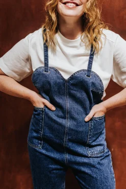 SALOPETTE HEDWIGE JEAN MEDIUM BLUE