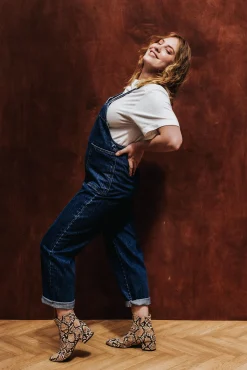 SALOPETTE HEDWIGE JEAN MEDIUM BLUE