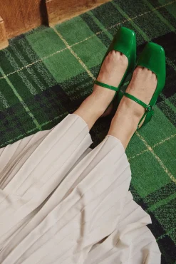SANDALES POLLY VERNIS SUPER GREEN