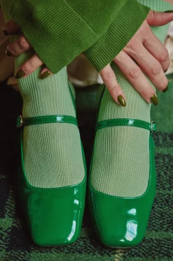 SANDALES POLLY VERNIS SUPER GREEN