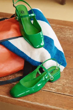 SANDALES POLLY VERNIS SUPER GREEN